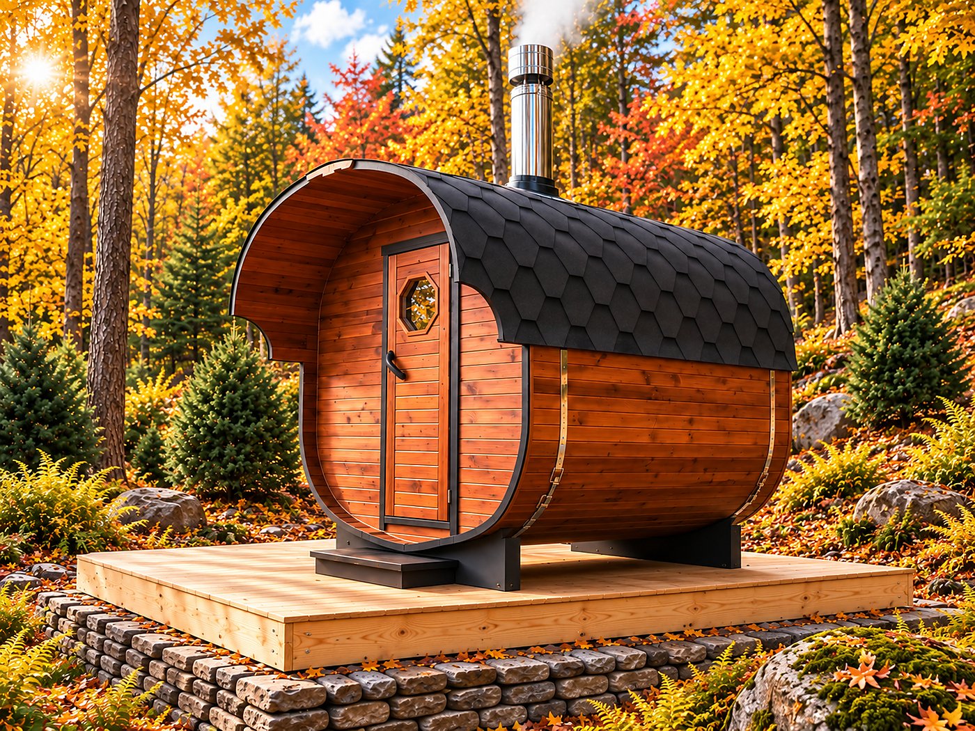 Sauna Quadro 2 m — sauna beczka 2,0 m